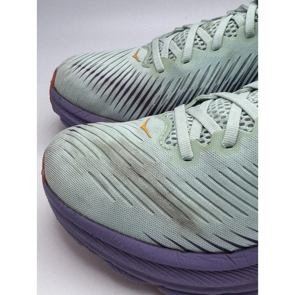 Hoka One One Rincon 3 Blue Glass Chalk Violet Running Walking Shoes Women's 10B